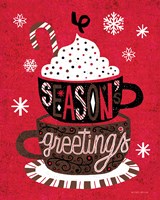 Festive Holiday Cocoa Seasons Greetings Fine Art Print