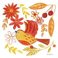 Orange Bird IV Framed Print