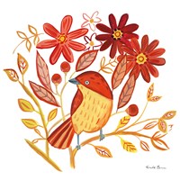 Orange Bird II Framed Print