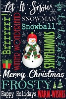 Snowman Typography Fine Art Print