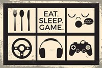 Eat Sleep Game Fine Art Print