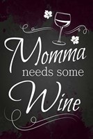 Momma Needs Some Wine Framed Print