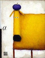 Yellow Dog With Apple Fine Art Print