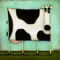 Turquoise Cow Fine Art Print