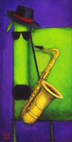 Sax Dog Fine Art Print