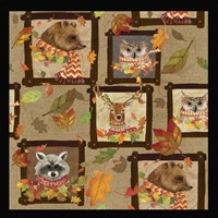 Fall Critters Collage 2 Fine Art Print