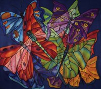Dragonflies And Butterflies Fine Art Print