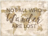 Rustic World Map Cream-Wander Fine Art Print