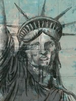 Statue Of Liberty Charcoal Fine Art Print