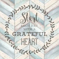 Start Each Day Chevron Fine Art Print