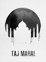 Taj Mahal Landmark White Fine Art Print