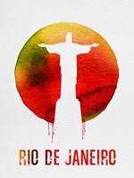 Rio De Janeiro Landmark Red Fine Art Print