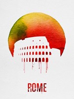 Rome Landmark Red Fine Art Print
