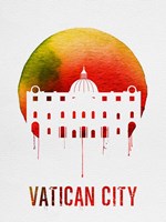 Vatican City Landmark Red Fine Art Print