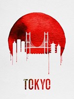 Tokyo Skyline Red Fine Art Print