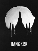 Bangkok Landmark Black Fine Art Print