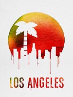 Los Angeles Landmark Red Fine Art Print