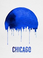 Chicago Skyline Blue Fine Art Print