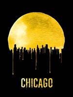 Chicago Skyline Yellow Fine Art Print