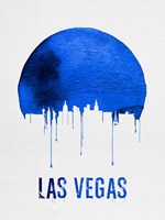Las Vegas Skyline Blue Fine Art Print