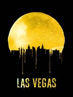 Las Vegas Skyline Yellow Fine Art Print