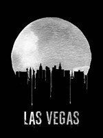 Las Vegas Skyline Black Fine Art Print