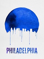 Philadelphia Skyline Blue Fine Art Print