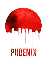 Phoenix Skyline Red Fine Art Print
