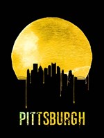 Pittsburgh Skyline Yellow Fine Art Print