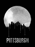 Pittsburgh Skyline Black Fine Art Print