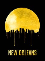 New Orleans Skyline Yellow Fine Art Print