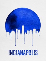 Indianapolis Skyline Blue Fine Art Print
