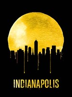 Indianapolis Skyline Yellow Fine Art Print