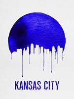 Kansas City Skyline Blue Fine Art Print