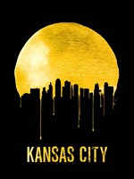 Kansas City Skyline Yellow Fine Art Print