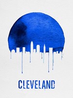 Cleveland Skyline Blue Fine Art Print
