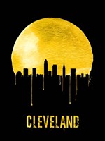 Cleveland Skyline Yellow Fine Art Print