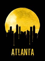 Atlanta Skyline Yellow Fine Art Print