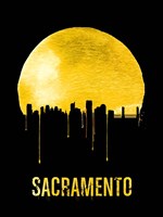 Sacramento Skyline Yellow Fine Art Print