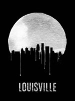 Louisville Skyline Black Fine Art Print