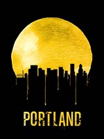 Portland Skyline Yellow Fine Art Print