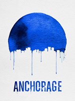 Anchorage Skyline Blue Fine Art Print