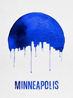 Minneapolis Skyline Blue Fine Art Print