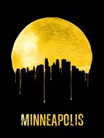 Minneapolis Skyline Yellow Fine Art Print