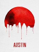 Austin Skyline Red Fine Art Print