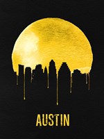 Austin Skyline Yellow Fine Art Print