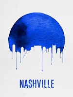 Nashville Skyline Blue Fine Art Print