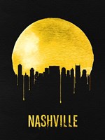 Nashville Skyline Yellow Fine Art Print