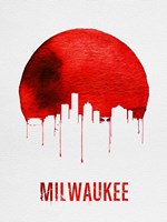 Milwaukee Skyline Red Fine Art Print