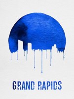 Grand Rapids Skyline Blue Fine Art Print